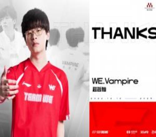 WE官方：辅助选手Vampire断开连接