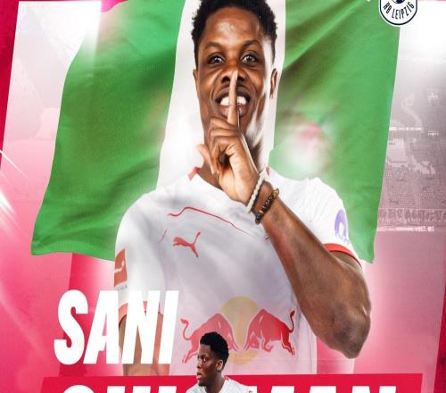 官方：莱比锡签下尼日利亚19岁边锋萨尼苏莱曼