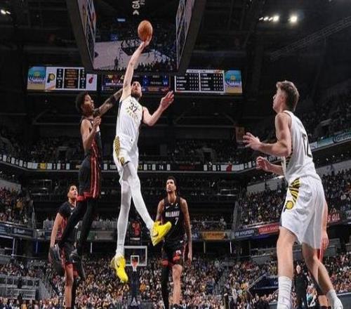 步行者七人上双热火全队打铁步行者轻取热火