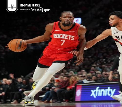 孤立无援，杜兰特26中14空砍37分0助，2007年以来火箭队首人