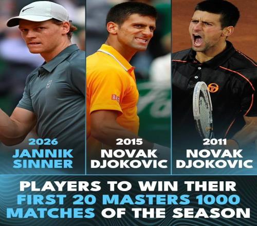 辛纳豪取大师赛20连胜追平德约，安娃首进四强生日愿望“高跟鞋”