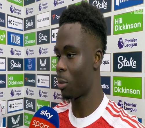 萨卡：不会过多关注曼城或其他球队，主动权在我们自己手里