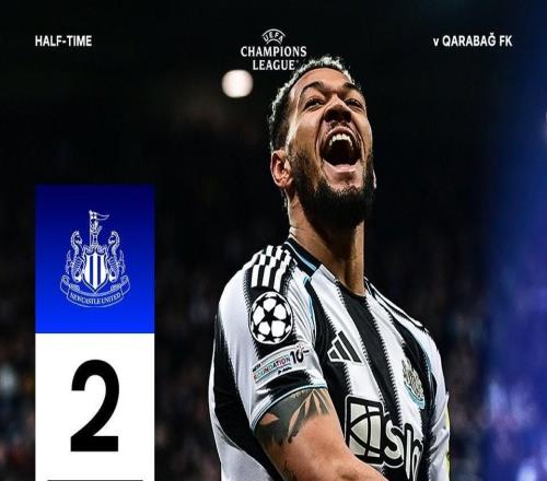 10场打进25球，纽卡本赛季欧冠进球数所有球队第一