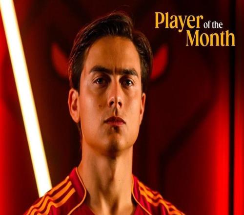 5场2球1助，迪巴拉当选罗马10月最佳球员