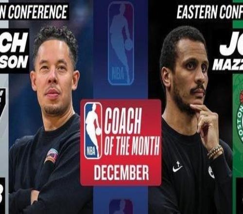 月最佳教练：西部米奇约翰逊东部乔马祖拉