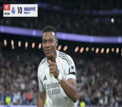 姆巴佩连续8场西甲破门，皇马队史仅次于C罗