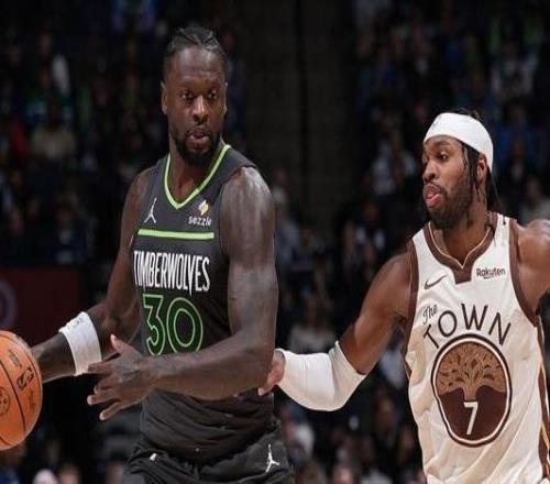 兰德尔18+7戈贝尔15+17森林狼主场大胜复仇勇士