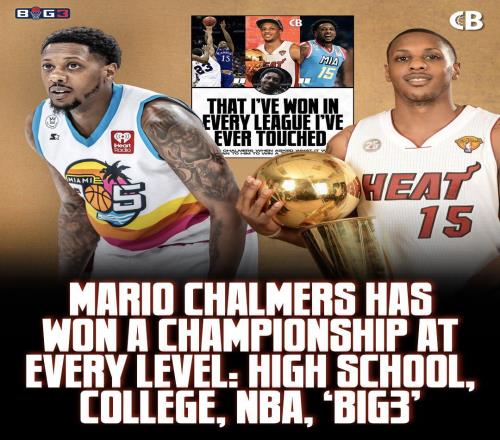 天生赢家！查尔莫斯实现高中大学、NBA和BIG3冠军大满贯