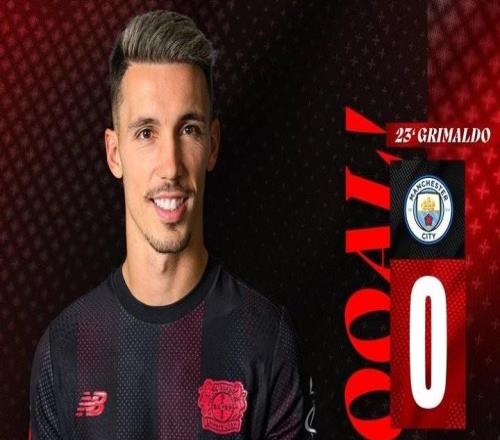 格里马尔多破门，勒沃库森队史第二次欧冠做客英格兰取得领先