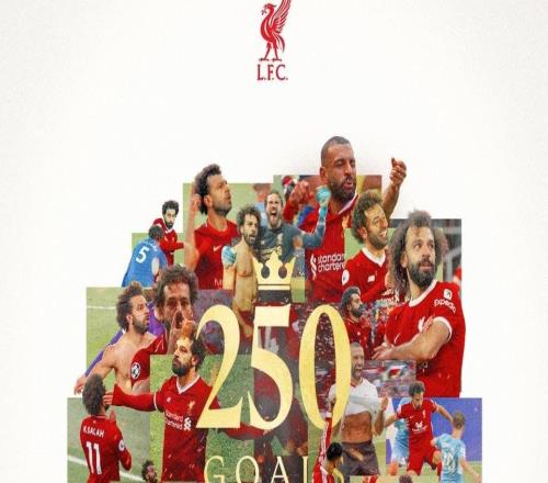 萨拉赫达成利物浦生涯250球里程碑，成队史第三人