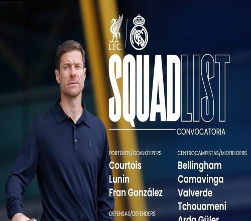 皇马欧冠客战利物浦大名单：阿诺德战旧主，贝林、姆巴佩在列