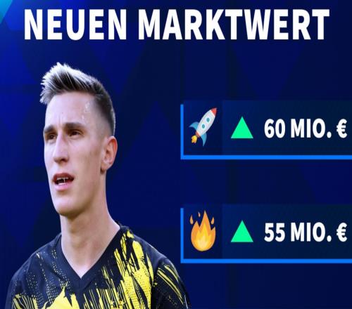 德转预热施洛特贝克身价：最高从4000万欧涨至6000万欧