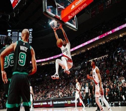 114108！杨瀚森3分4篮板，开拓者险胜凯尔特人，结束3连败