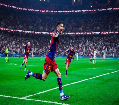 莱万对阵皇马已打入12球，本世纪仅次于梅西