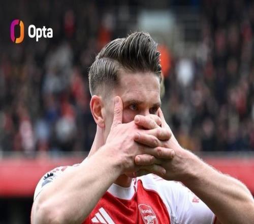 哲凯赖什阿森纳首秀赛季进18球，英超时代仅次于亨利和桑切斯