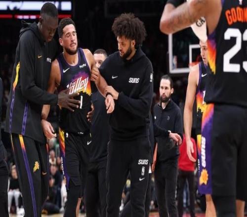 早日康复，太阳官方：布克右脚踝扭伤，将休战1周