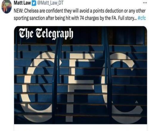 英足总74项指控是纸老虎切尔西乐观罚钱了事