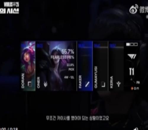 Gumayusi：选了妮蔻就必须出卡莎，实际打的时候心态比较放松