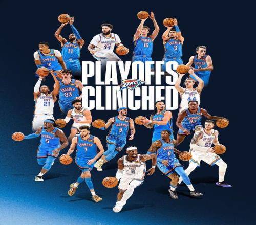 本赛季联盟首支，雷霆豪取9连胜，提前13场锁定季后赛资格