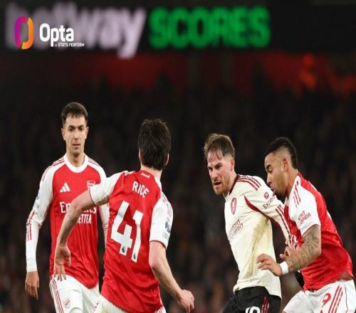 红军英超客战枪手下半场对方半场传球207次，为近5个赛季最多