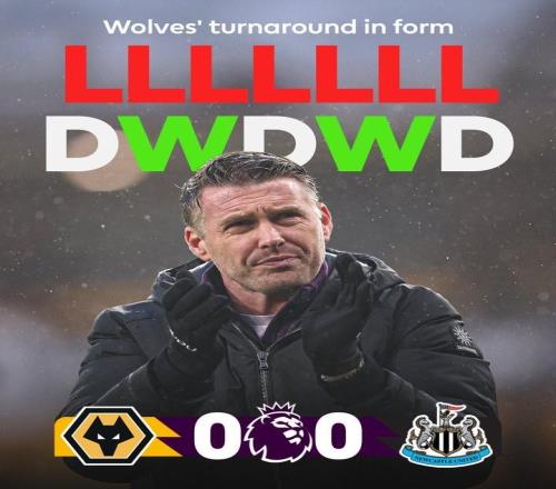 爱德华兹接手狼队前7场比赛全败，如今已各项赛事连续5场不败