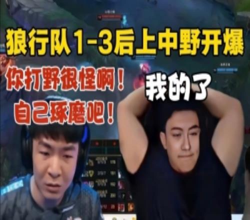 狼行队13后开爆！狼行：感觉你打野很怪！想玩啥玩啥无所谓了！