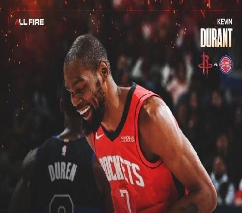 37岁背靠背连打40+分钟，杜兰特：感谢教练组和训练团队让我状态在线