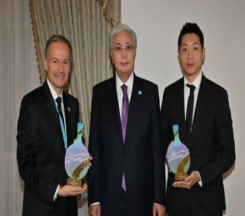 乒乓球奥运冠军许昕受邀参加哈萨克斯坦“总统杯”活动