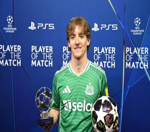 半场大四喜，安东尼戈登当选纽卡61客胜卡拉巴赫全场最佳