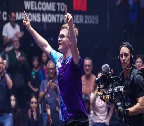 A勒布伦挽救6个赛点32逆转战胜张本智和，晋级蒙彼利埃八强