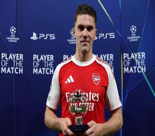 攻防两开花，哲凯赖什当选阿森纳vs马竞全场最佳