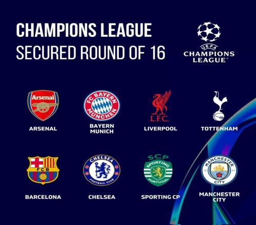 英超5队挺进欧冠前8！皇马无缘直通意甲冠军耻辱出局