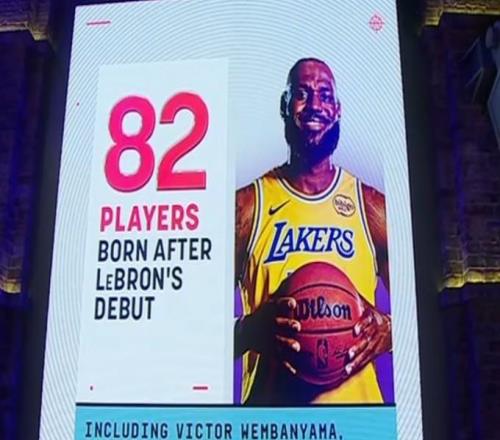 篮球场活化石，文班&弗拉格等82名现役NBA球员生于詹姆斯生涯首秀之后