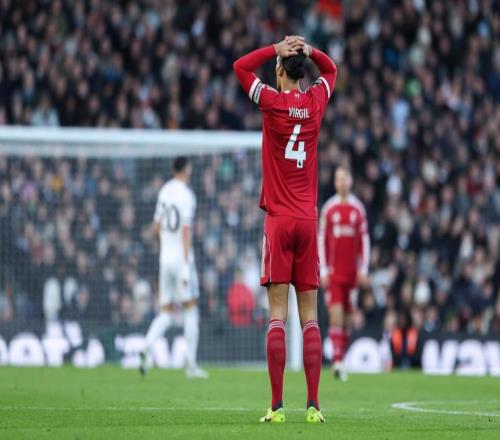 利物浦22富勒姆！英超2连平+仍8轮不败补时反超却遭世界波绝平